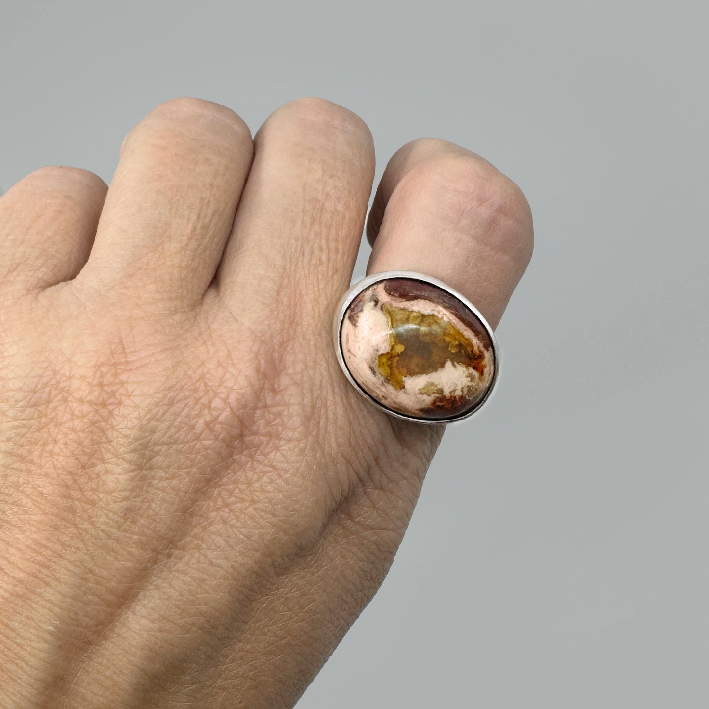 Mexican cantera opal ring