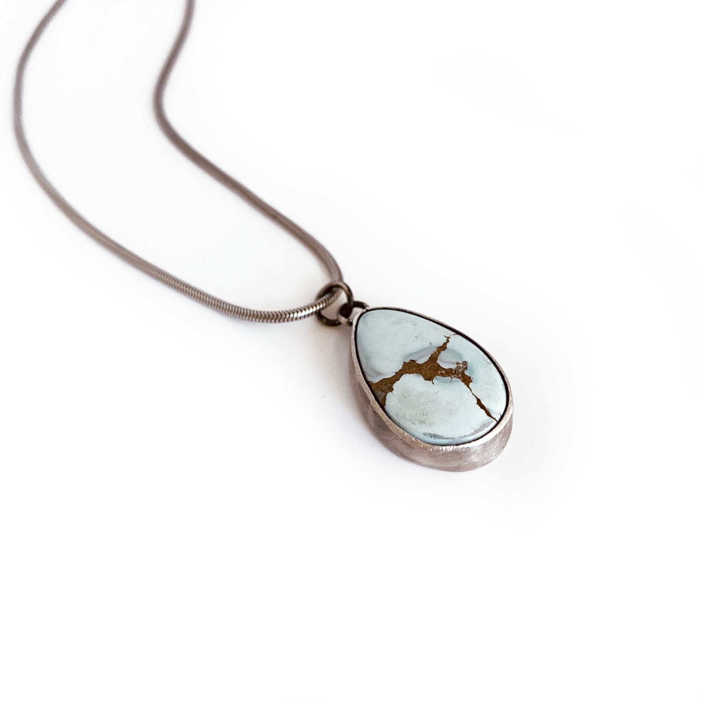 Hubei turquoise teardrop pendant necklace