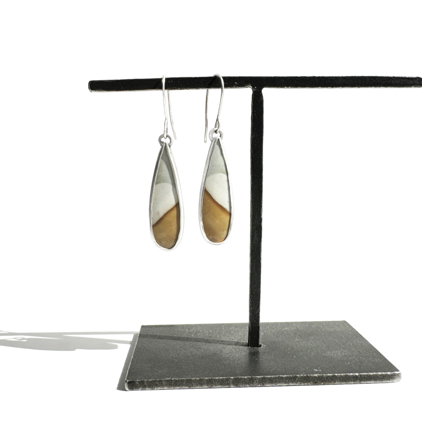 Polychrome jasper dangle earrings