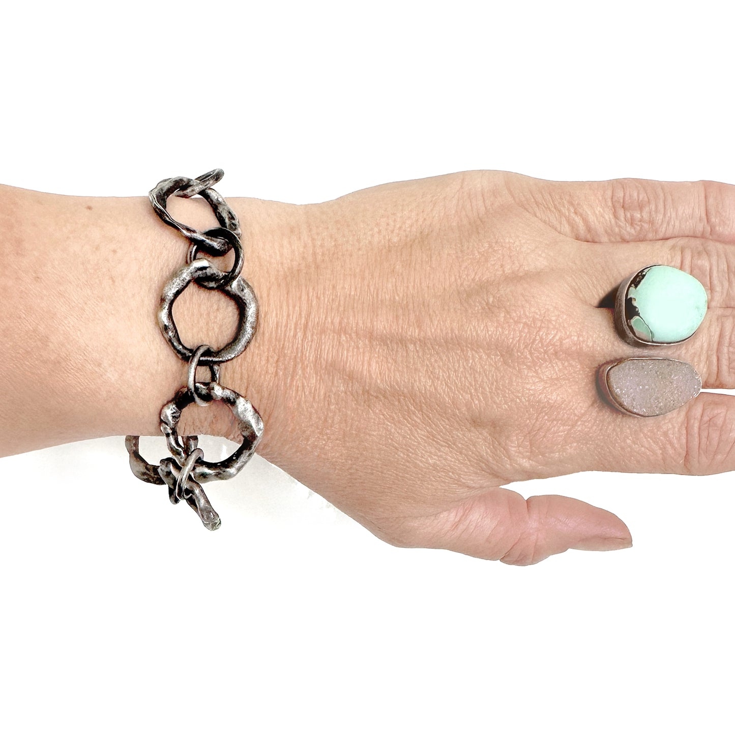 Organic "remnants" link bracelet