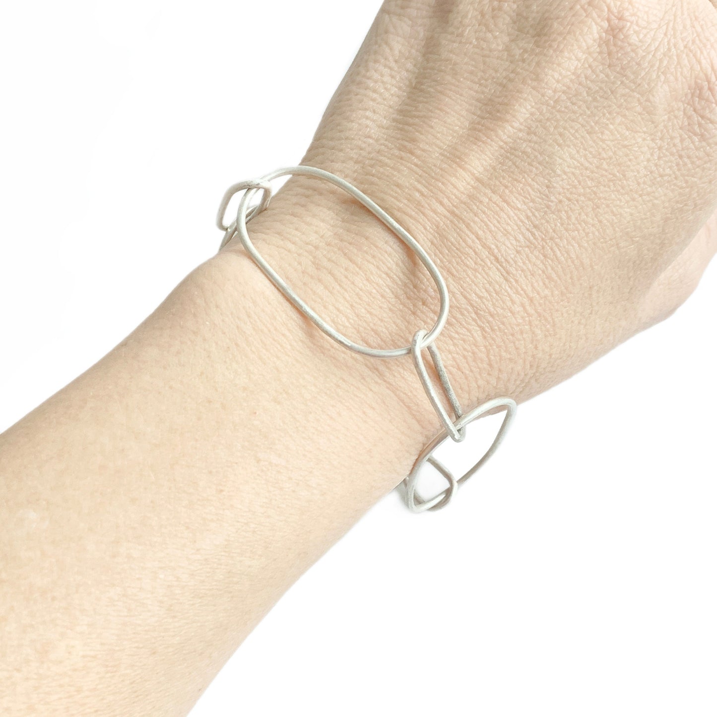 Statement sterling silver link bracelet