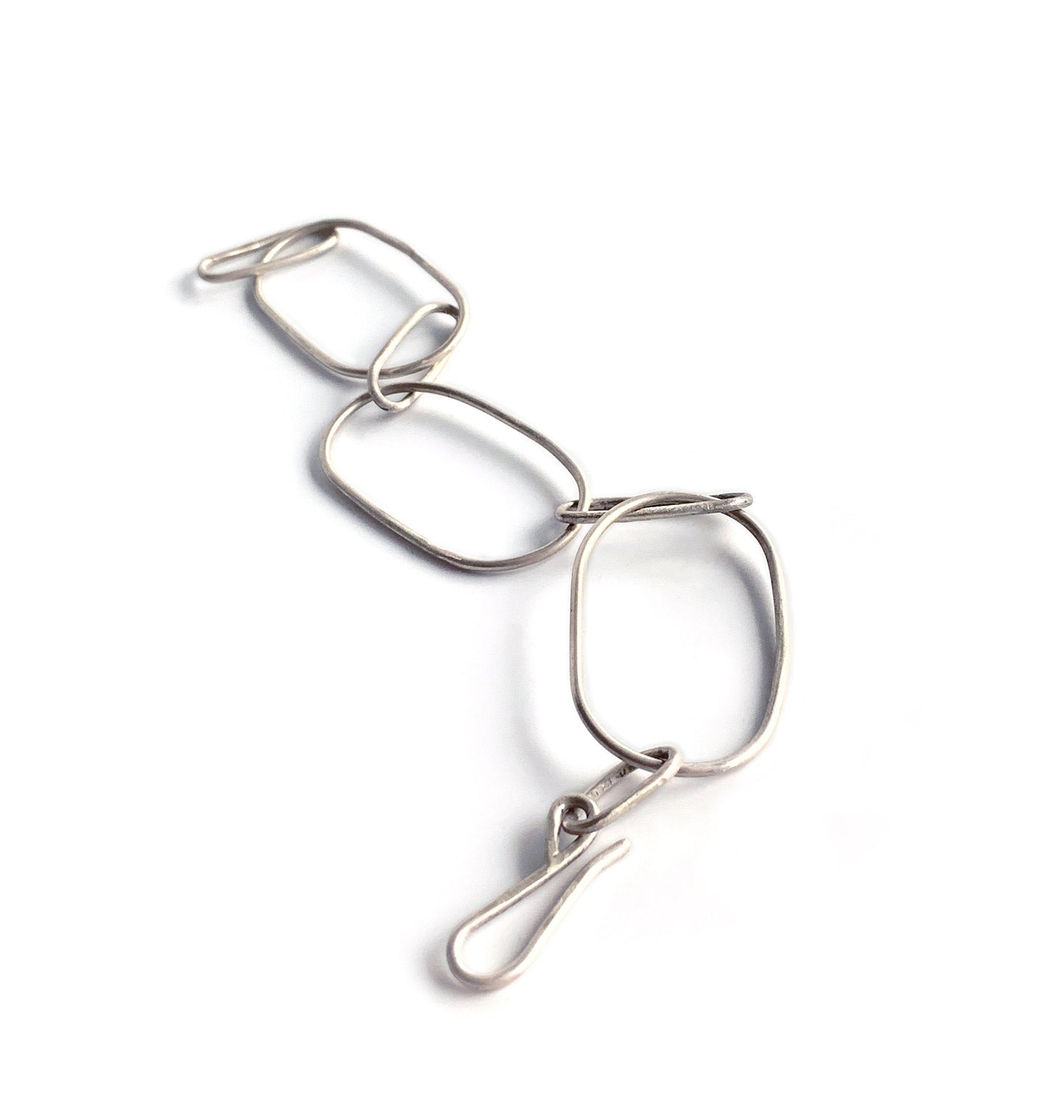 Statement sterling silver link bracelet