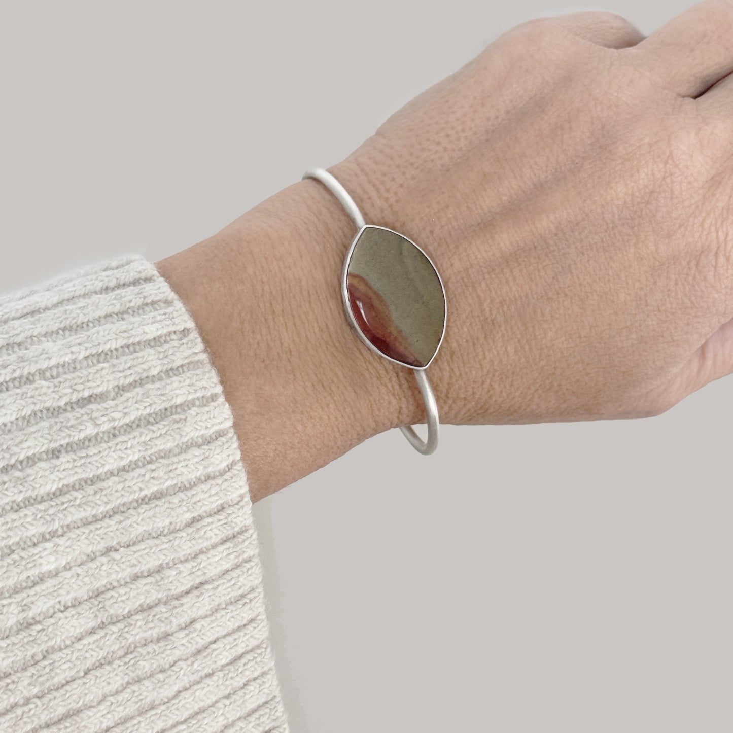 Jasper & Sterling Silver Cuff Bracelet