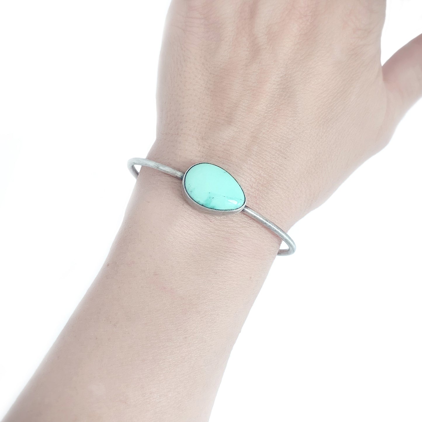 Minty Butterfly Wing Cuff – Sterling Silver