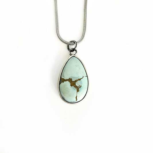 Hubei turquoise teardrop pendant necklace