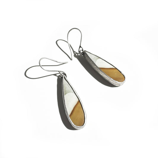 Polychrome jasper dangle earrings