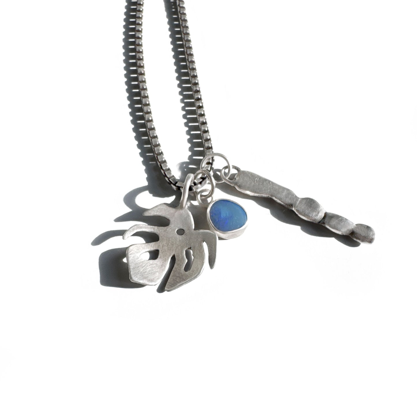 Sterling silver handcut monstera leaf pendant