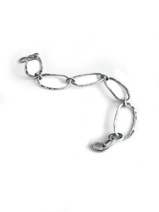 Large organic link bracelet