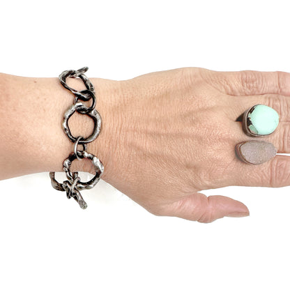 Organic "remnants" link bracelet