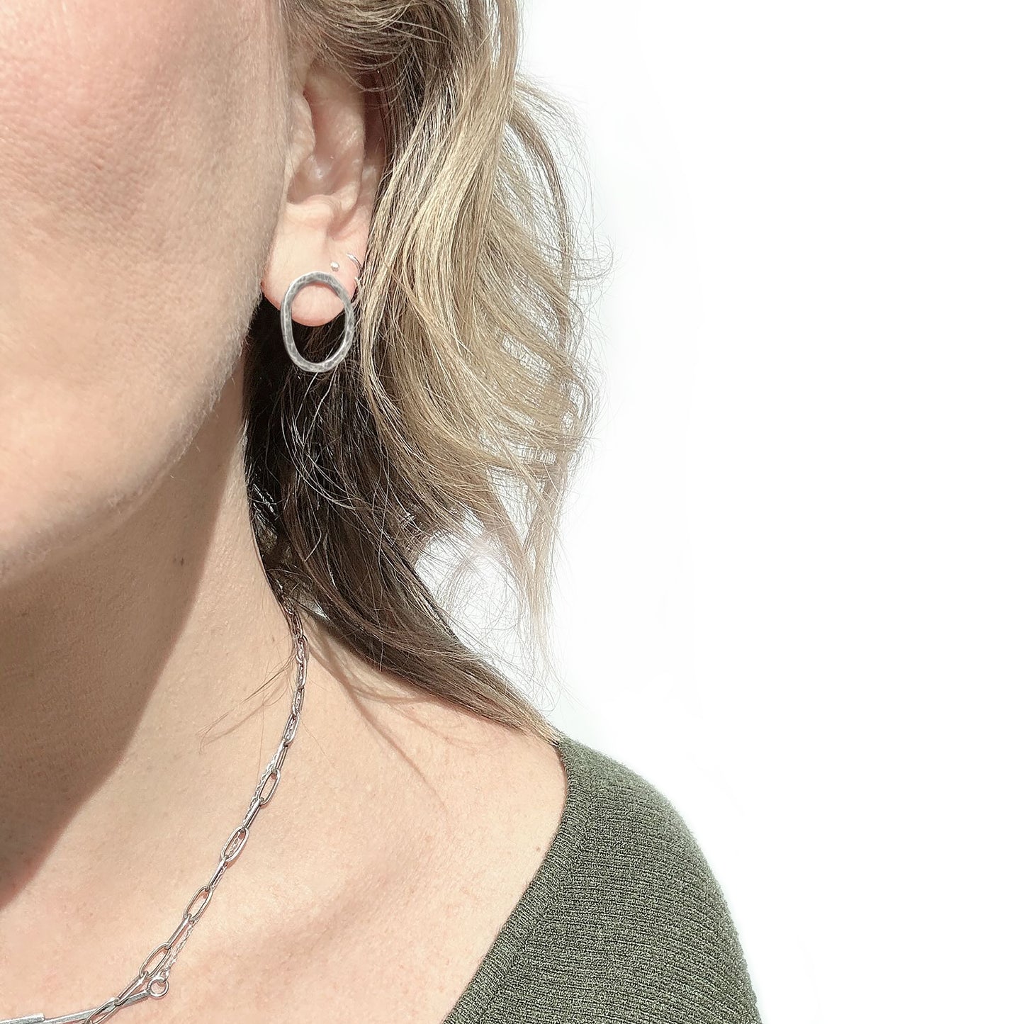 Organic textured hoops - small