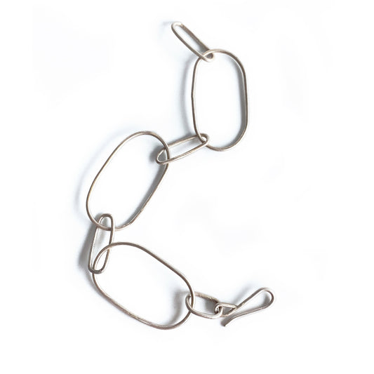 Statement sterling silver link bracelet
